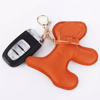 Брелоки для ключей для женщин и девочек, креативные мультяшные собаки, модные подвески, декоративные брелки для ключей своими руками из искусственной кожи, милые подарочные аксессуары