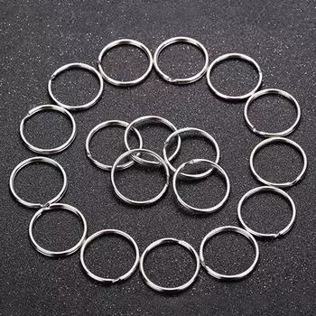 Брелоки для ключей серебряные 10 штук обруч 20 штук 1,5*25 мм металлическая петля аксессуары кольца брелок ручной работы 10 Pieces