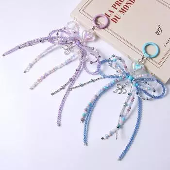 Брелоки с бантом, подвеска, брелок, жемчуг, бисер, бант, милая, милая сумка, подвесные украшения, женские аксессуары с шармом розовый
