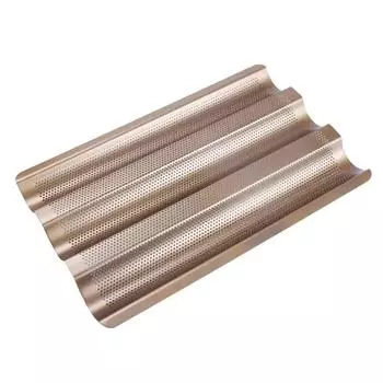 Бренд 100% пищевая углеродистая сталь 4 канавки 2 канавки волна французский хлеб противень для багета форма для выпечки кастрюля светло-серый