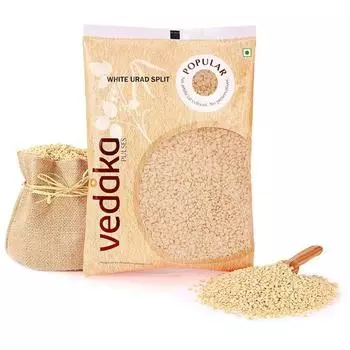 Бренд Amazon - Популярный нешлифованный белый урадский сплит Vedaka | Натурально богат белком | Натурально не содержит холестерина | 1 кг 1kg