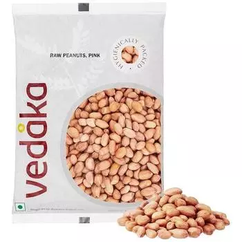 Бренд Amazon - сырой арахис Vedaka | Розовый | 1 кг | Премиум Moongfali 1kg