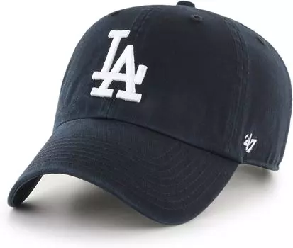 Бренд Лос-Анджелес LA Dodgers Clean Up Dad Hat Cap (Черно-белый) - 47