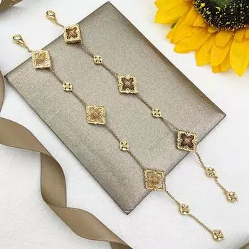 Бренд Mihmily - браслет из четырехлистного клевера в дворцовом стиле в стиле ретро, мода высокого класса белый