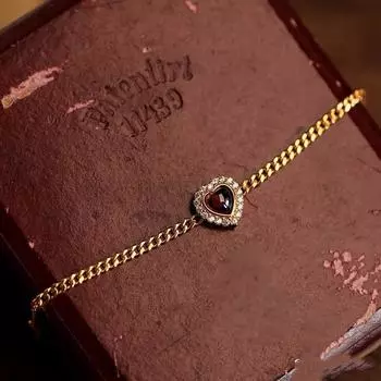 Бренд Mihmily - браслет из красного граната, модный и простой, притягивающий любовную удачу.