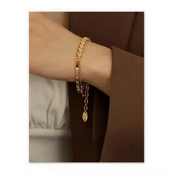 Бренд Mihmily - браслет из натурального циркония, преувеличенный дизайн, сочетающий моду