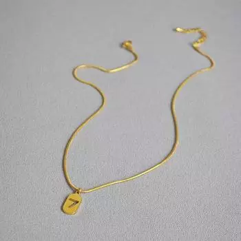 Бренд Mihmily - изысканное квадратное ожерелье с подвеской в виде счастливого числа 7, модный и простой темперамент золотой