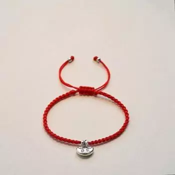 Бренд Mihmily - красный плетеный браслет ручной работы с традиционным счастливым замком для безопасности.
