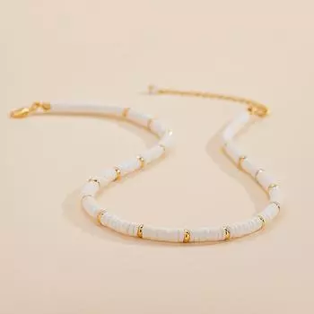 Бренд Mihmily - модное колье из бисера в виде раковины из искусственного жемчуга