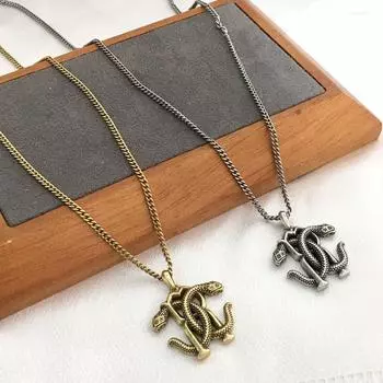 Бренд Mihmily - модное ожерелье в виде змеи, стиль ретро-панк, приносит удачу золотой