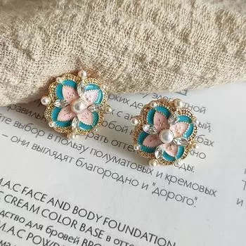 Бренд Mihmily — модные европейские серьги в стиле ретро, сверкающие стразы, милая индивидуальность.