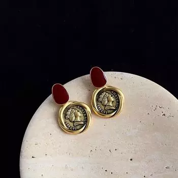 Бренд Mihmily – уникальные винтажные серьги, портреты ручной росписи, элитные элегантные серьги для женщин.