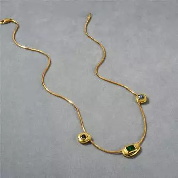 Бренд Mihmily - винтажное французское ожерелье с драгоценными камнями, модное золото, элегантный и элитный стиль, приносит удачу