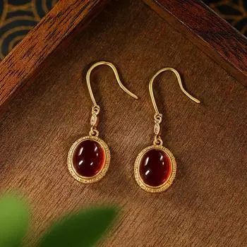 Бренд Mihmily — винтажные серьги из натуральных драгоценных камней, модный нишевый дизайн и ощущение высокого класса Electroplated gold