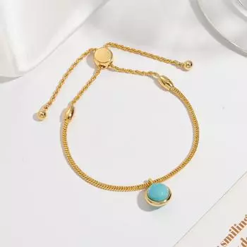 Бренд Mihmily - винтажный бирюзовый браслет из циркония, женский, в дворцовом стиле, высокого класса