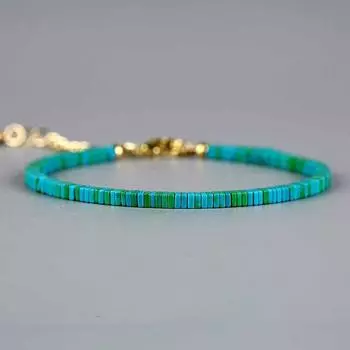 Бренд Mihmily - винтажный зеленый браслет, элегантный и простой