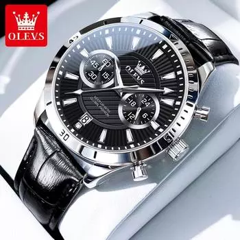 Бренд OLEVS водонепроницаемые светящиеся в темноте мужские часы для студентов модные кварцевые часы с большими глазами