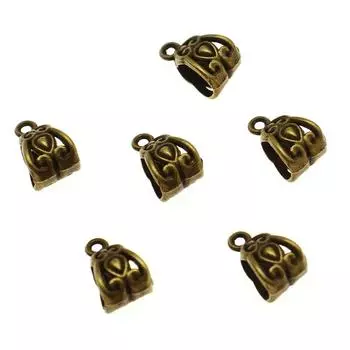 Бренд «Поделки для детей»: WYISYWG Бусины цвета античной бронзы 13x8 мм 20 шт.