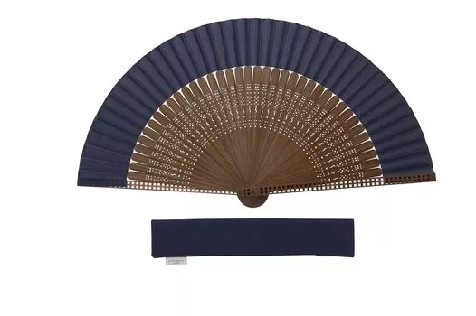 Бренд складных вееров HOSEKKEN, сочетающий в себе традиционное мастерство и современные джентльменские японские аксессуары Японский узор Прочный Стильный тёмно-синий