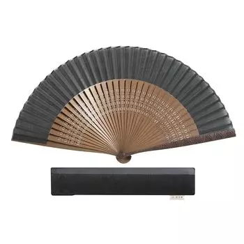 Бренд складных вееров HOSEKKEN, сочетающий в себе традиционное мастерство и современный японский подарок на День Японии для джентльменов [Hosekken] [Роскошные чувства] чёрный