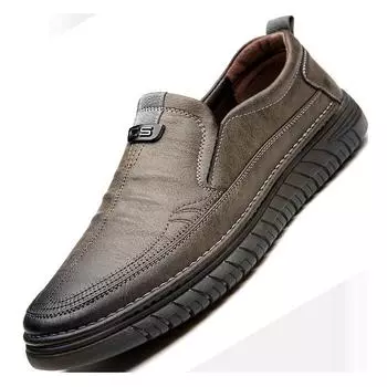 Брендовая дизайнерская кожаная деловая кожаная обувь. Формальная мужская обувь. Модная повседневная обувь. Высококачественные лоферы на мягкой подошве. 38 чёрный