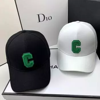 Брендовая дизайнерская летняя бейсболка для женщин, корейские кепки с вышивкой «C», солнцезащитные кепки, козырьки для улицы в стиле Kpop, хип-хоп, дропшиппинг 54-58cm белый