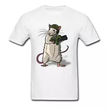 Брендовая футболка Mouse Fight Casual, интересная футболка Rat Cool, футболки, наряды, футболка с героями мультфильмов, хлопок, четыре сезона S