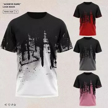 Брендовая летняя одежда 2023, модная мужская футболка с короткими рукавами и 3D цифровой печатью с чернилами на заказ XS