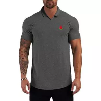 Брендовая мужская брендовая мужская рубашка-поло из чистого хлопка с принтом Do The Work Muscleguys, летняя модная повседневная дышащая рубашка с отложным воротником в большом количестве M зелёный