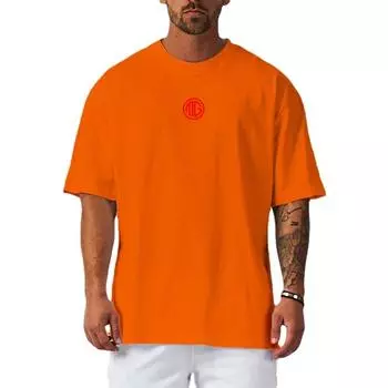 Брендовая мужская быстросохнущая свободная уличная футболка в стиле хип-хоп с круглым вырезом и круглым вырезом для бодибилдинга Do The Work, спортивная сетка для фитнеса M оранжевый