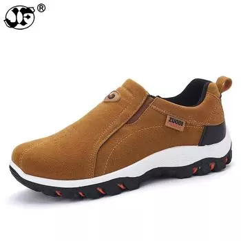 Брендовая мужская повседневная обувь из натуральной кожи 2024 года, горячая распродажа, мокасины Slip On, мужские модные кроссовки, весна-осень, мужская обувь, мокасины 6.5 чёрный