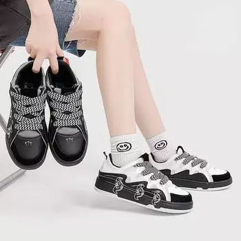 Брендовая обувь для пар, персонализированная старая обувь для женщин, осень 2024 г., новые дышащие кроссовки на толстой подошве, универсальные туфли в стиле хип-хоп Trend Me 36