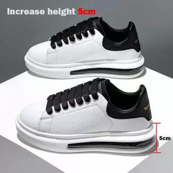 Брендовая пара обуви мужская весна 2024 года новая повседневная обувь универсальная толстая подошва увеличенная на 5 см высота спортивная обувь 36