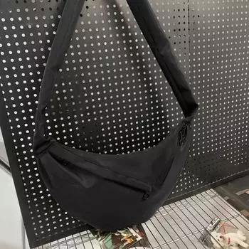 Брендовая сумка-мессенджер для женщин и мужчин 2025 новая сумка-пельмень уличная маленькая сумка-почтальон повседневный рюкзак для студента колледжа чёрный