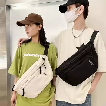 Брендовая сумка-мессенджер Tide, рюкзак для отдыха для мальчиков, спортивный кошелек, диагональная женская сумка на плечо, мужская нагрудная сумка Tide Student. M белый