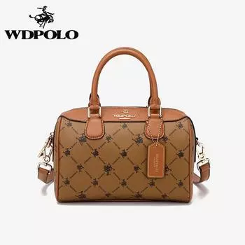 Брендовая сумка WDPOLO, новинка 2023 года, модная ретро-сумка через плечо, женская универсальная сумка на плечо, бостонская сумка, женская сумка M