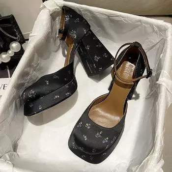 Брендовая женская обувь на высоком каблуке, туфли-лодочки, сезон: весна-лето, новые модные модельные вечерние сандалии на платформе, женская обувь Мари Джейн в стиле Лолиты 39