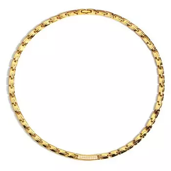 Брендовое популярное магнитное ожерелье для мужчин и женщин, популярное прочное стильное золотое ожерелье из 18-каратного матового германия, нержавеющая сталь, гипоаллергенный металл