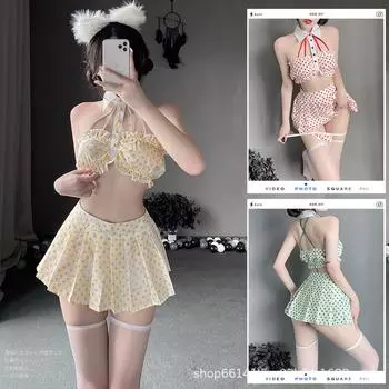 Брендовое сексуальное нижнее белье чистое желание школьная форма для девочек сексуальный соблазн бюстгальтер страсть школьный ветер плиссированная юбка 2582-2 One size