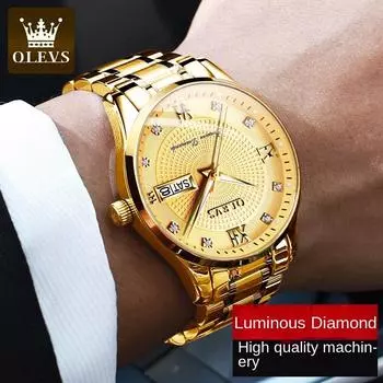 Брендовые часы OLEVS, брендовые механические часы, водонепроницаемые светящиеся мужские часы