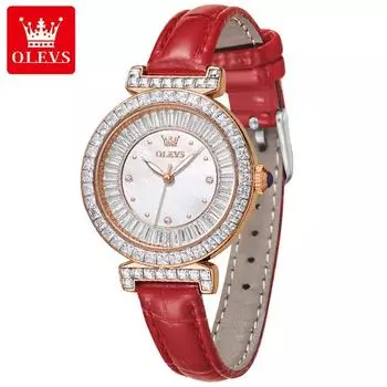 Брендовые часы OLEVS, новые кварцевые часы, женские часы высокого уровня внешнего вида, женские часы, женские часы