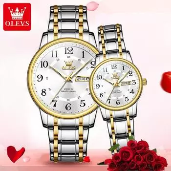 Брендовые часы OLEVS, новые простые кварцевые часы для любителей выражений, нишевые женские часы, женские часы