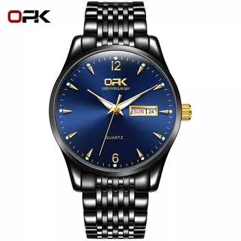 Брендовые часы OPK 8107 Кварцевые часы с двойным календарем Мужские часы