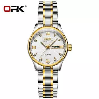 Брендовые часы OPK Кварцевые женские часы с двойным календарем