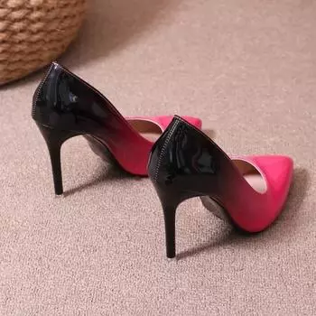 Брендовые дизайнерские туфли-лодочки из лакированной кожи с острым носком на высоких каблуках для вечеринок, сексуальные женские туфли на шпильках Zaptos Mujer 35