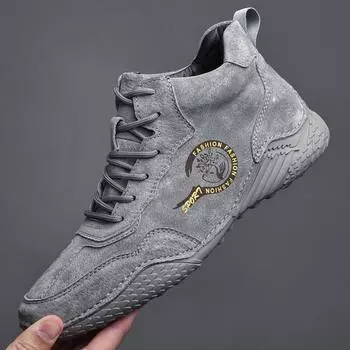 Брендовые кожаные ботинки Martin, мужские высокие модные ботинки, британский стиль, бархатные короткие ботинки, нескользящая спортивная обувь для отдыха на природе 38