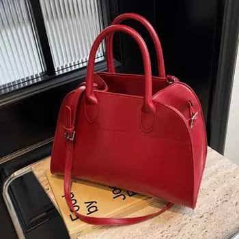 Брендовые красные женские сумки большого размера из натуральной замши в стиле ретро, сумка-шоппер через плечо, роскошные дизайнерские сумки (30cm<Max Length<50cm)