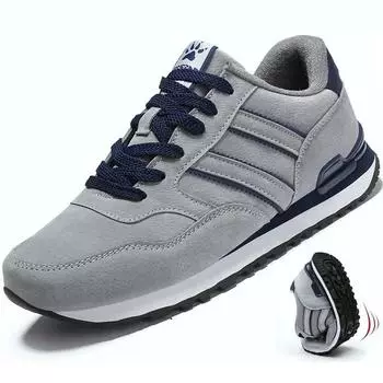 Брендовые кроссовки мужские кроссовки для бега на открытом воздухе высокого качества на шнуровке мужская повседневная обувь модная удобная обувь для ходьбы Tenis Hombres 38 серый