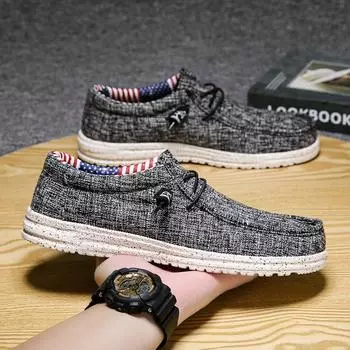 Брендовые летние парусиновые мужские туфли, супер дышащие, легкие, повседневные, для вождения, мужские мокасины, вулканизированные, лодочные туфли, размер 40-47 45