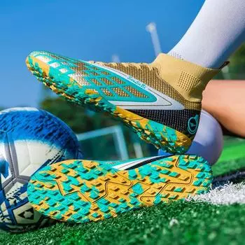 Брендовые модные розовые мужские футбольные кроссовки унисекс с искусственным покрытием футбольные бутсы мужские дышащие тренировочные кроссовки для мини-футбола большой размер 46 33